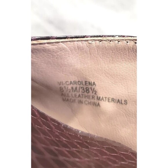 Vince Camuto Snake Print Bootie Women's 8.5M Wine Leather Carolena - Picture 7 of 12